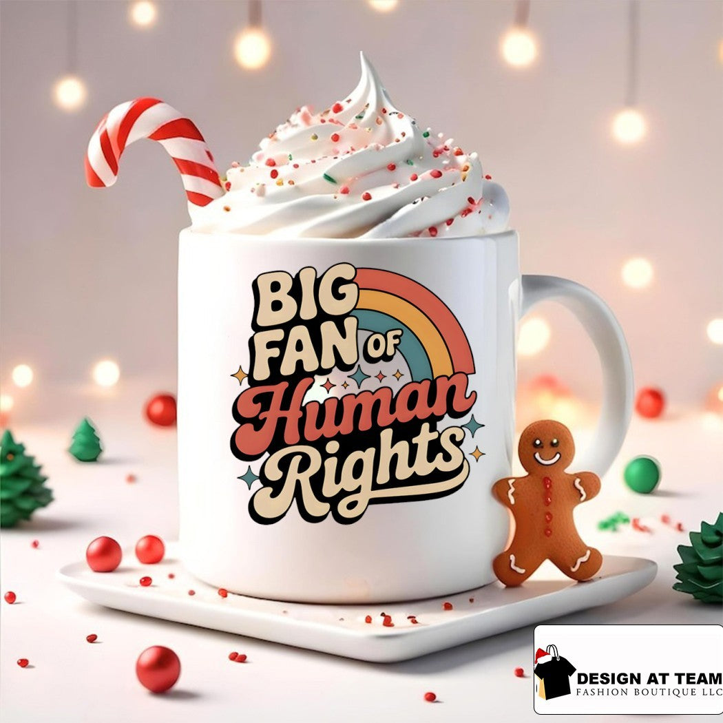 Retro big fan of human rights shirt