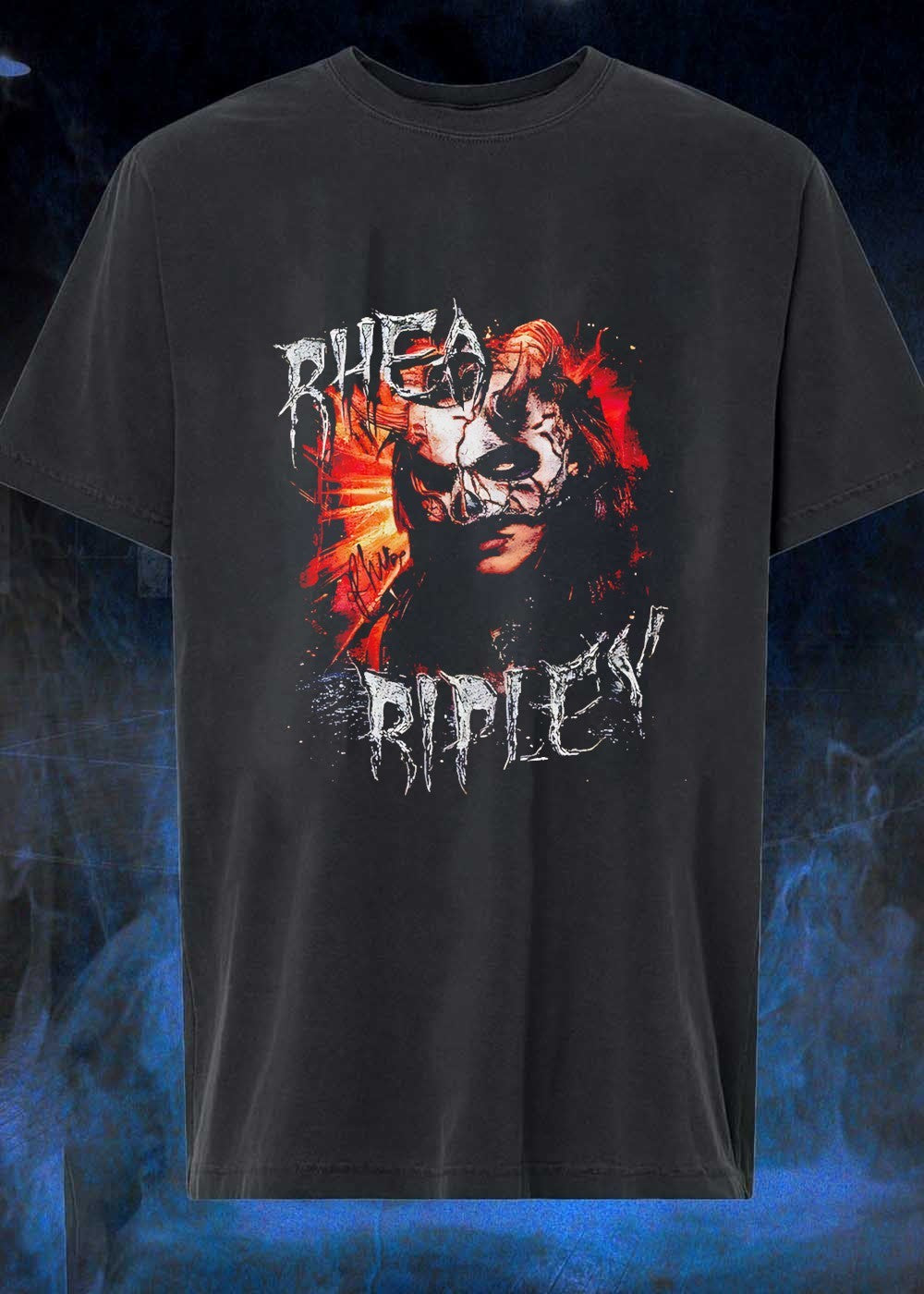 Rhea Ripley Signature Graphic Portrait Rhea Ripley T-Shirt