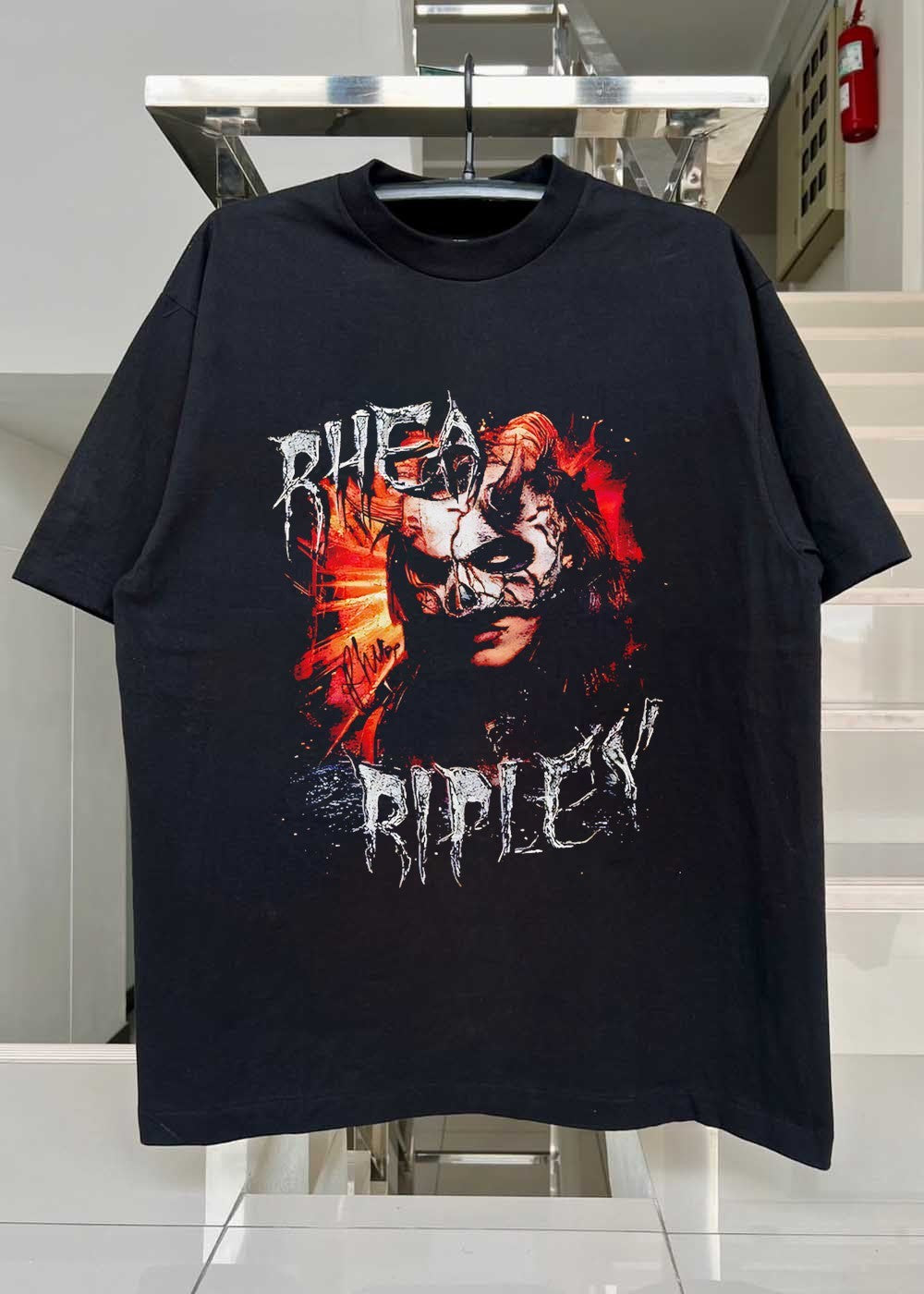 Rhea Ripley Signature Graphic Portrait Rhea Ripley T-Shirt