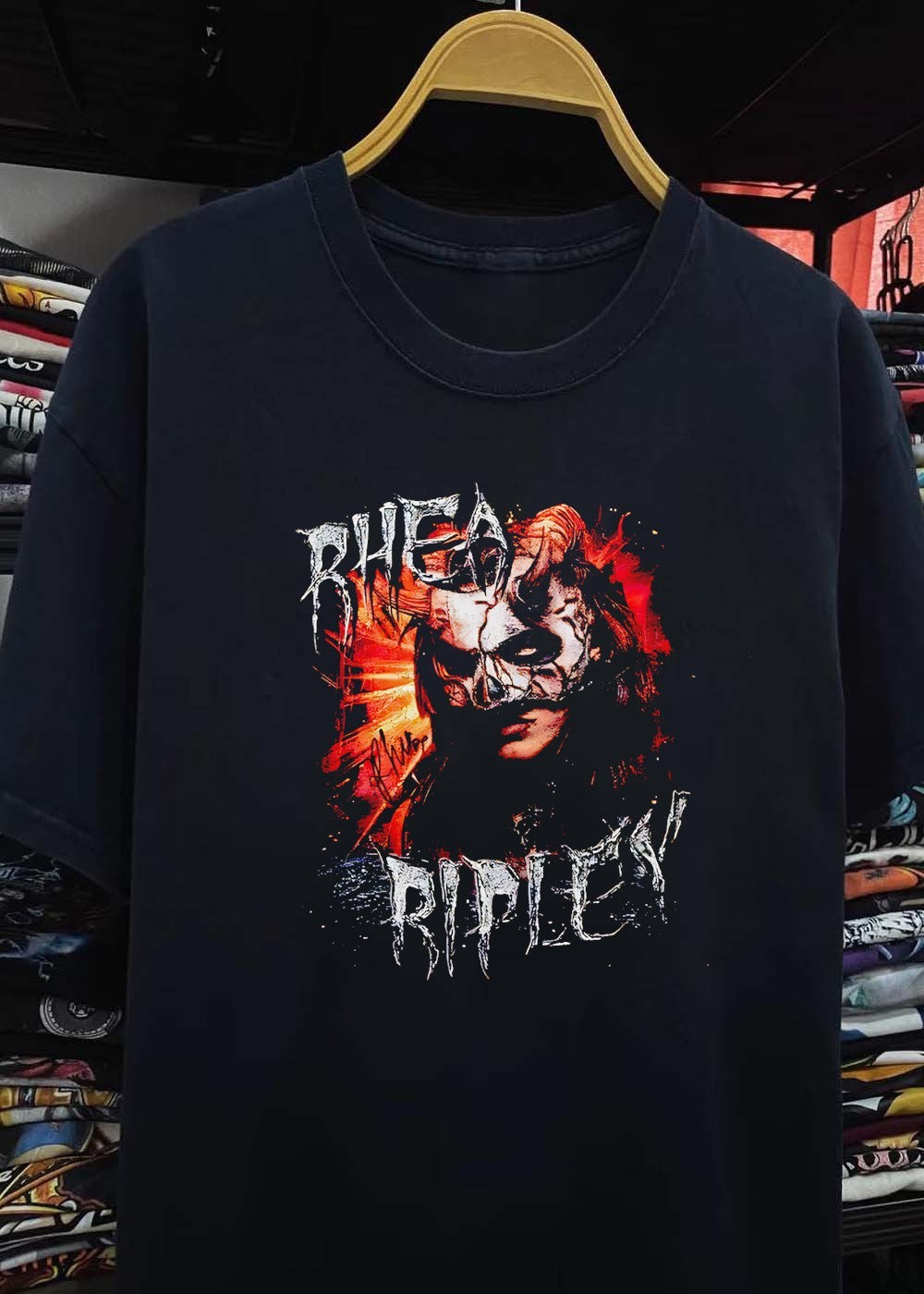Rhea Ripley Signature Graphic Portrait Rhea Ripley T-Shirt