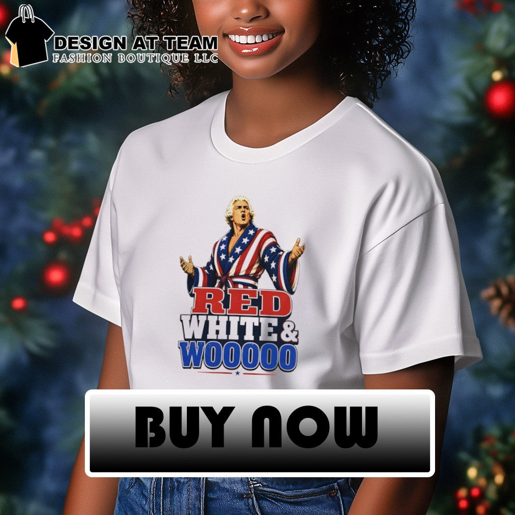 Ric Flair Wrestling Legend Red White and Woooo 4th of July USA 250 shirt
