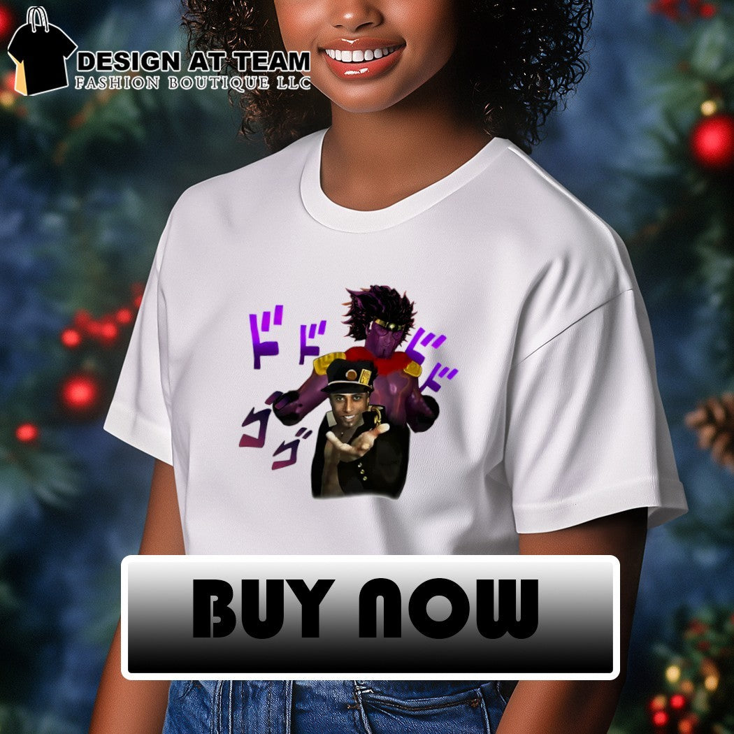 Ricardo Milos and Star Platinum Anime meme shirt