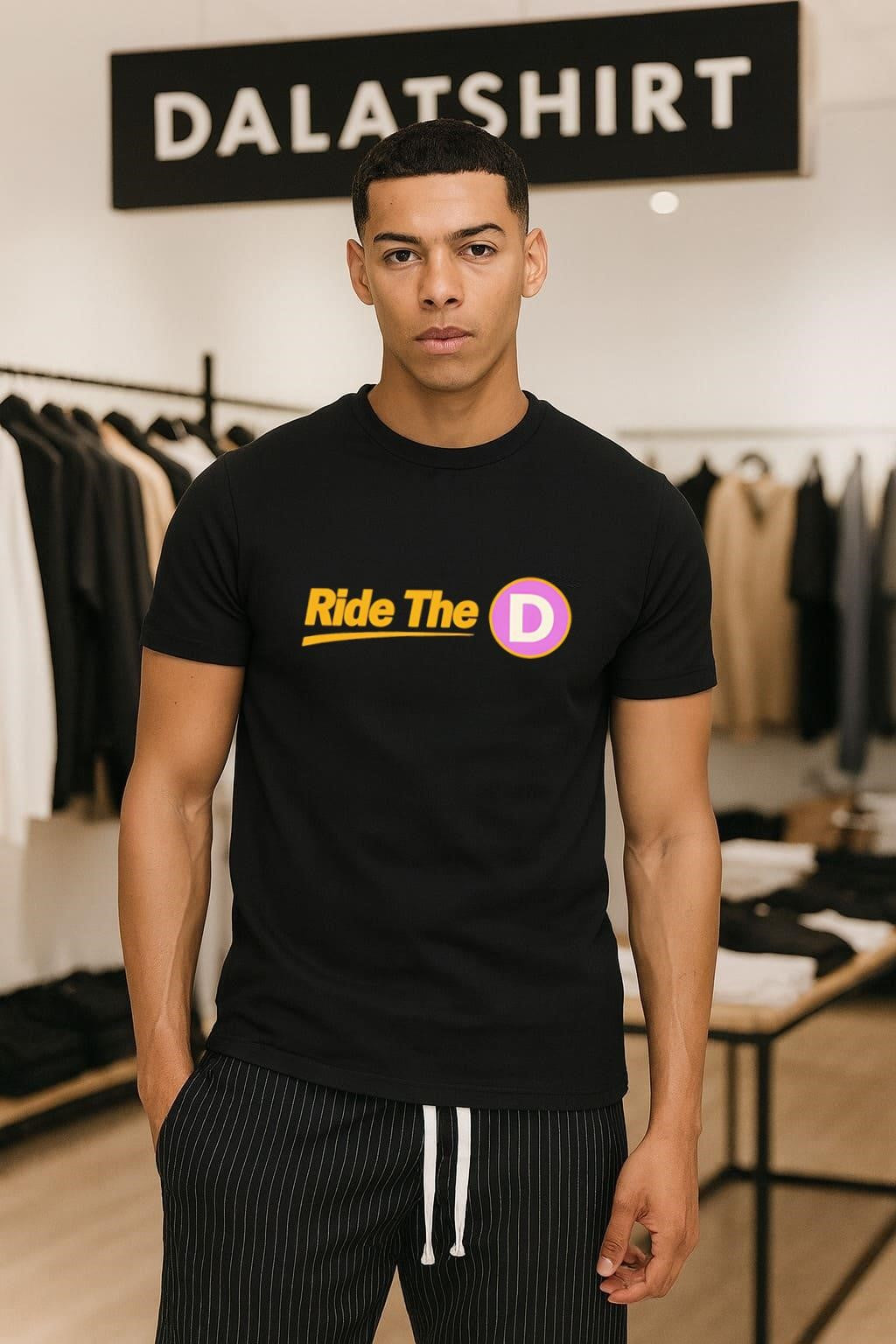 Ride The D Purple Circle Graphic shirt