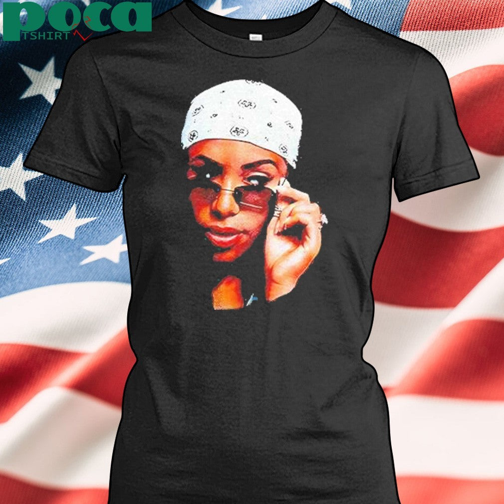 Rihannas Bodyguard Wearing Aaliyah Face Shirt
