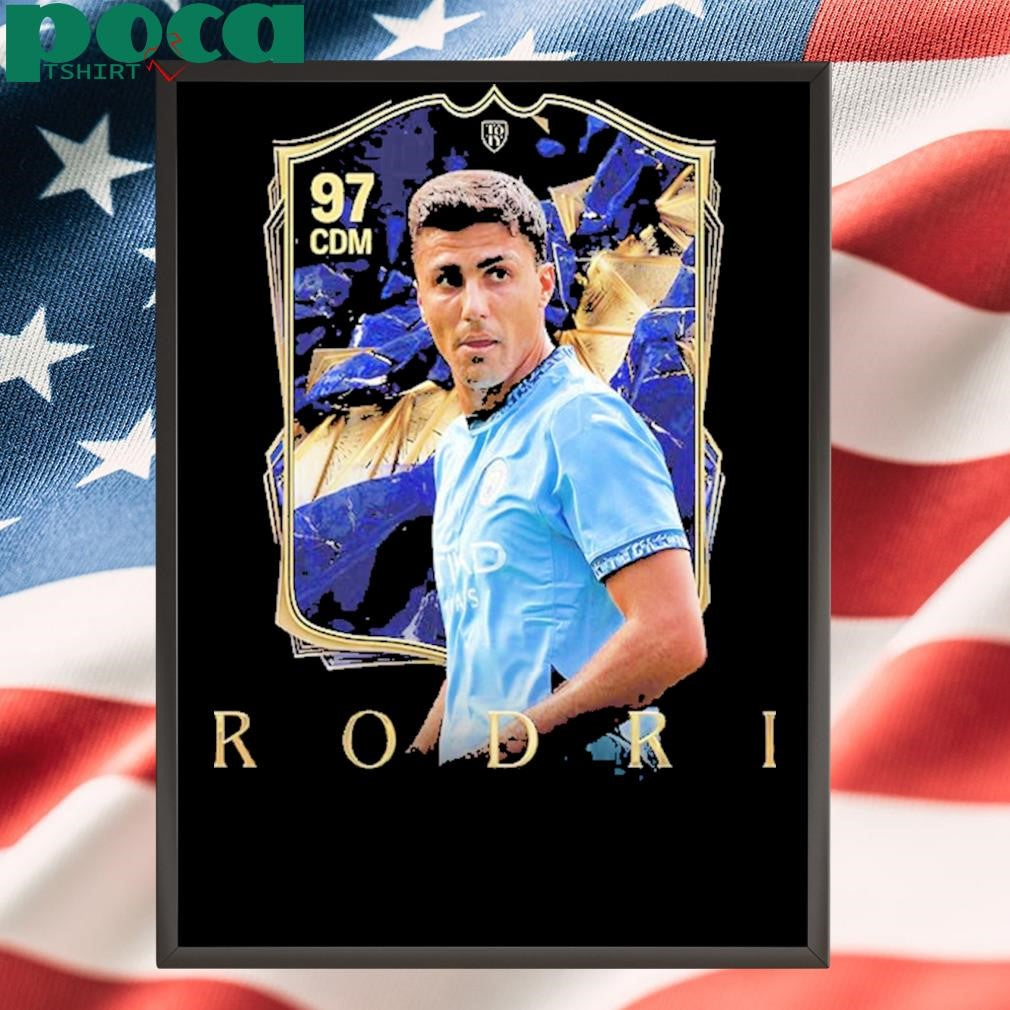 Rodri Manchester City FC25 Team Of The Year Player Card Unisex T-Shirt