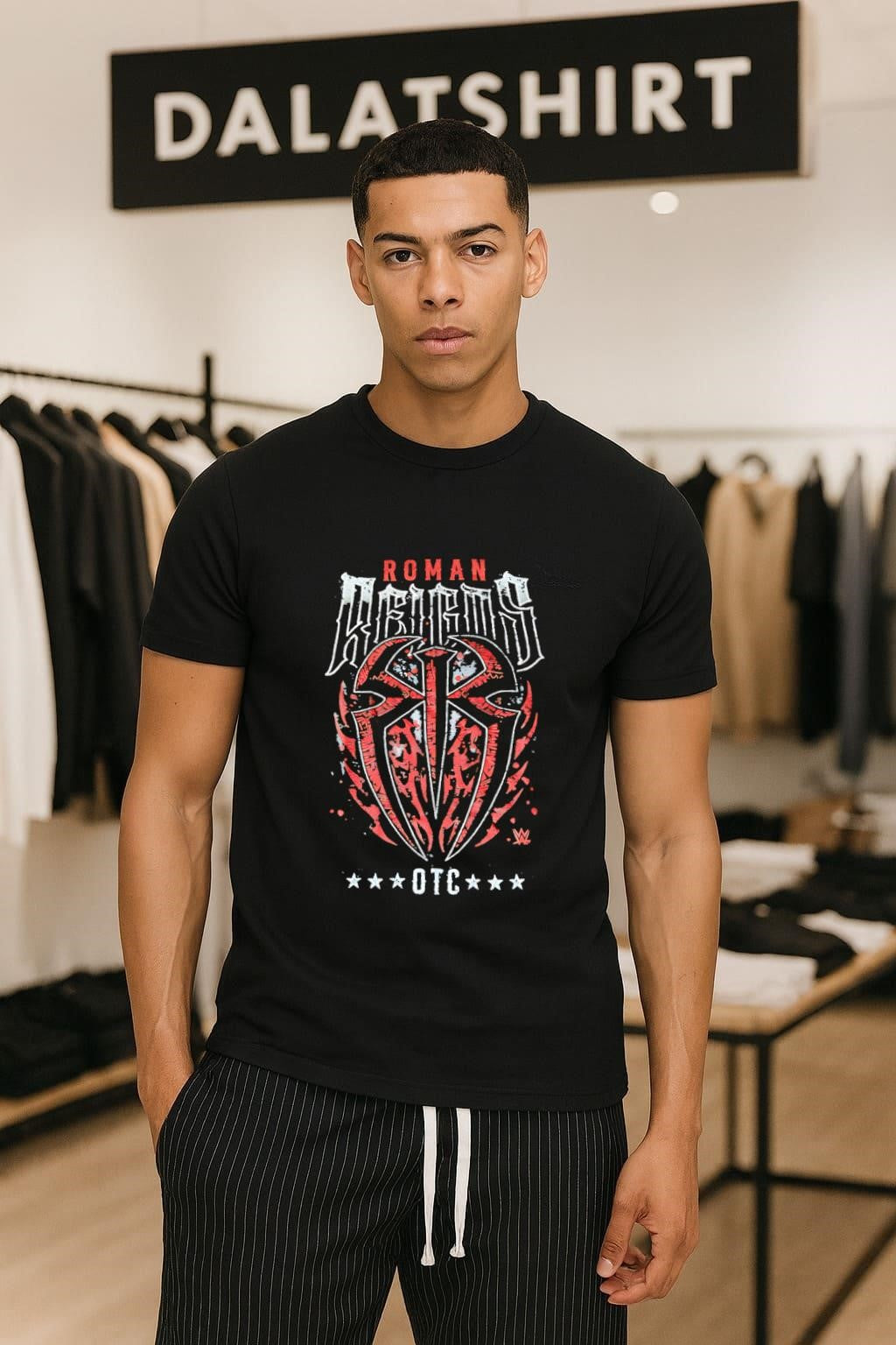 Roman Reigns OTC Red Tribal Chief Star Logo shirt