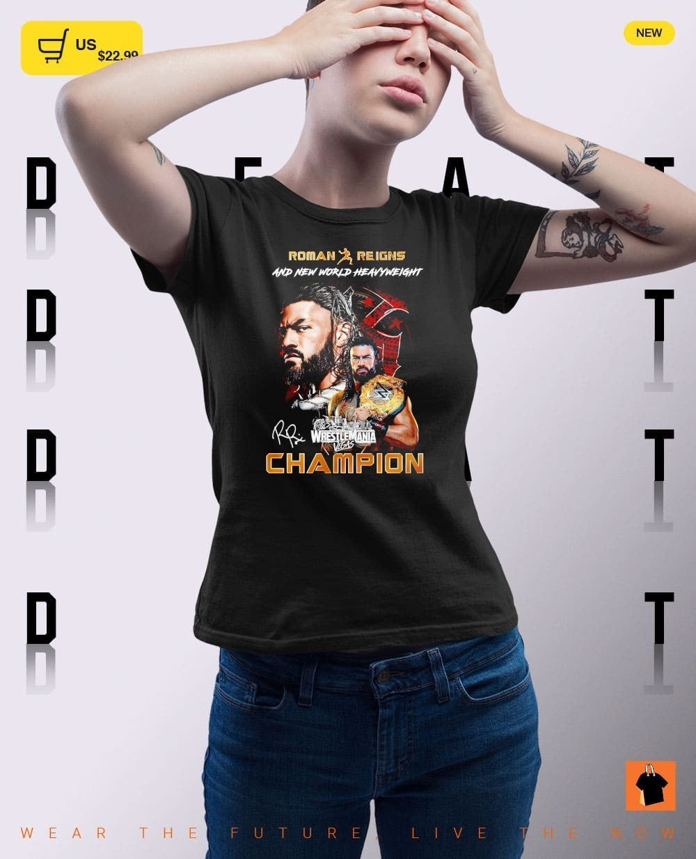 Roman Reigns WrestleMania 42 and new World heavyweight Wrestlemania Vegas Champion signature shirt
