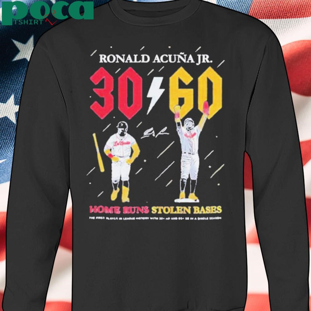 Ronald Acuna Jr. 30 Home Runs 60 Stolen Bases signature shirt
