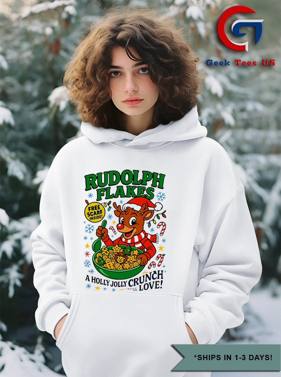 Rudolph flakes a Holly Jolly Crunch love Christmas 2025 shirt