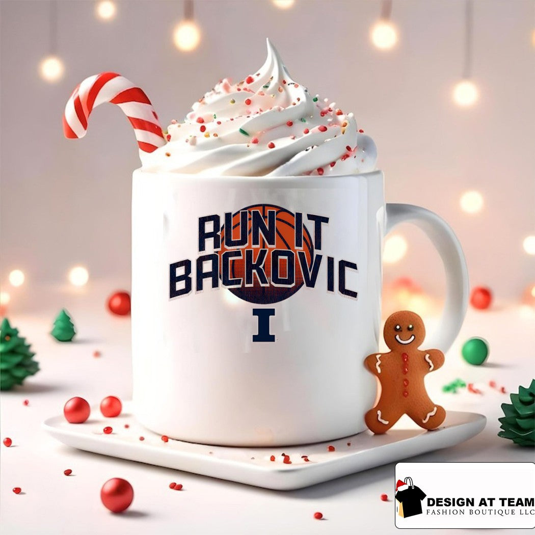 Run It Backovic Illinois Fighting Illini Basketball logo shirt