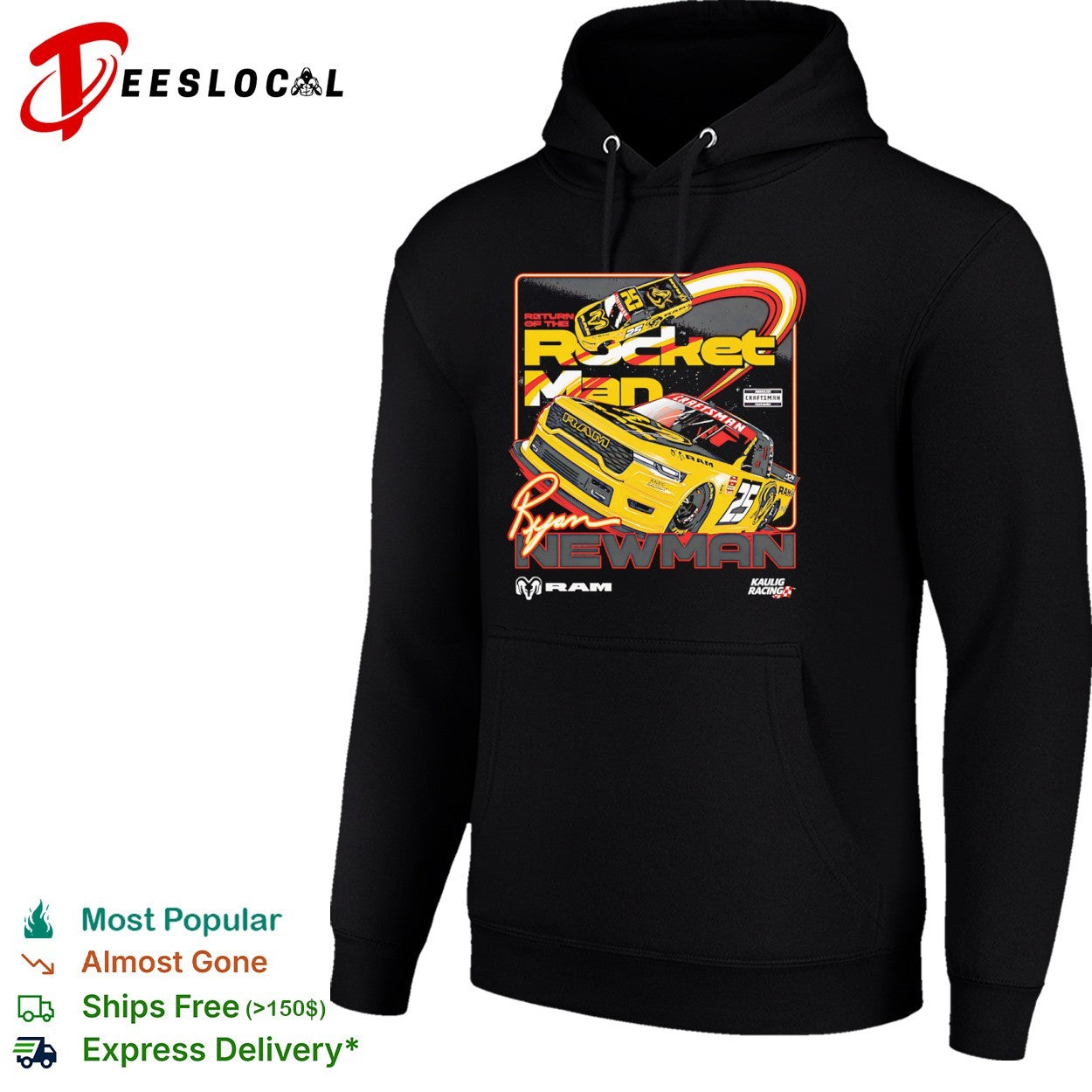 Ryan Newman Return of the Rocket Man Kaulig Racing Ram Nascar Craftsman Truck shirt