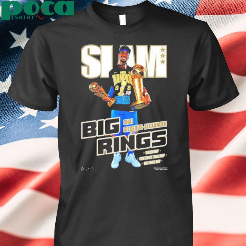 SLAM 257 Cover Tee Shai Gilgeous-Alexander Big Rings MVP OKC Thunder Unisex T-Shirt