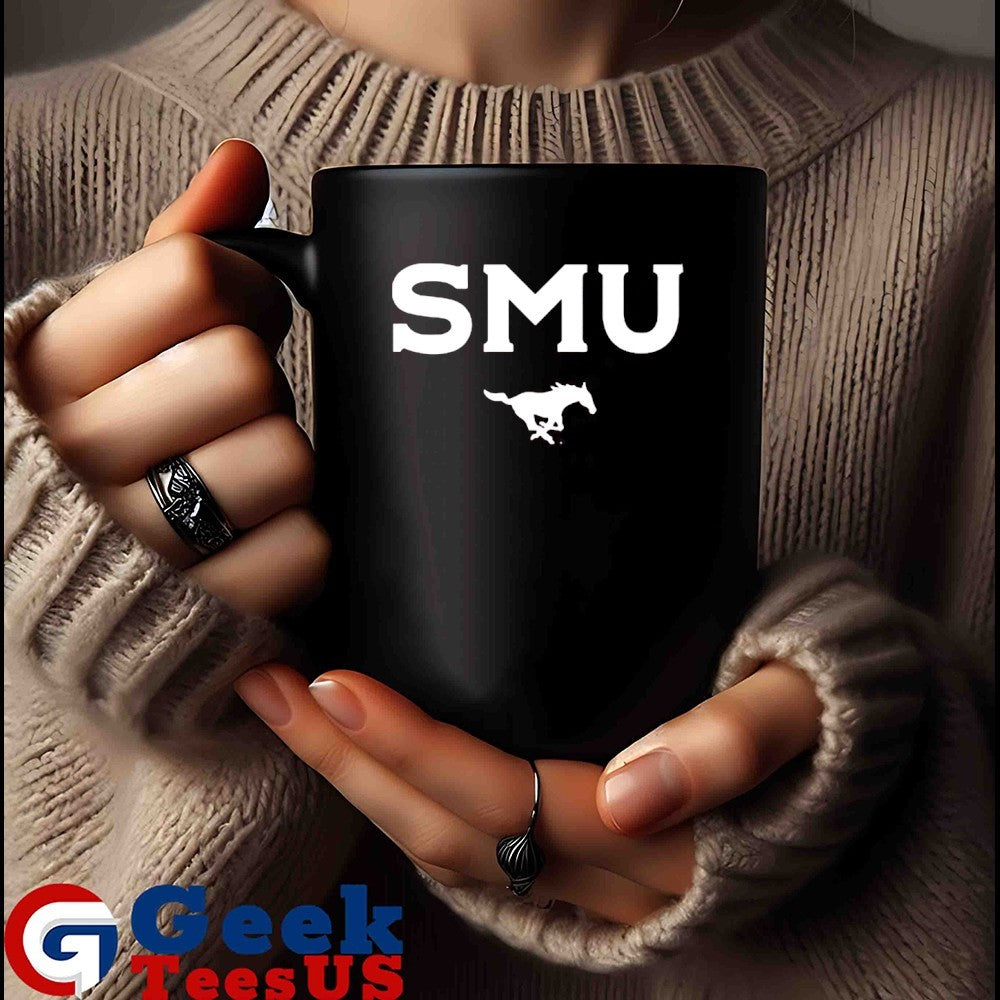 SMU Mustangs red wordmark shirt