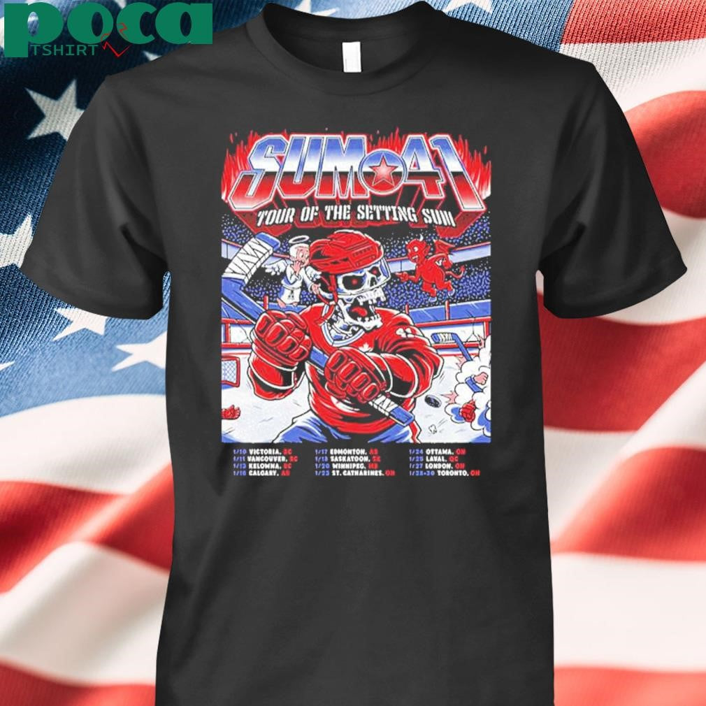 SUM 41 Tour Of The Setting Sum Poster For January 2025 Tour Dates By Heeey shirt