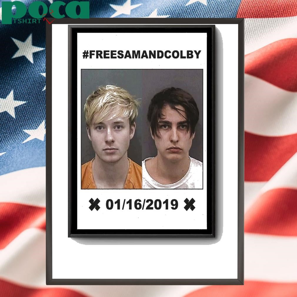 Sam and Colby Mugshot Poster shirt