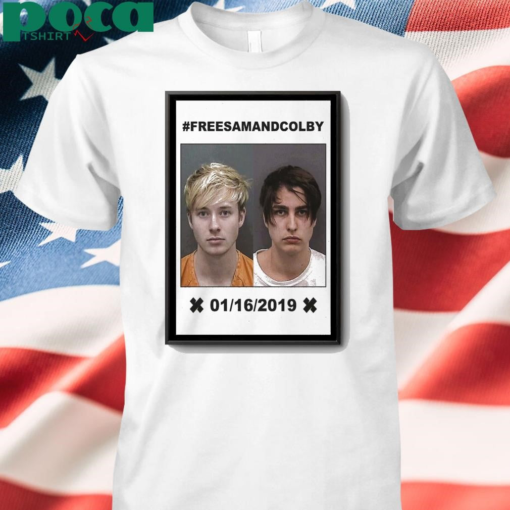 Sam and Colby Mugshot Poster shirt