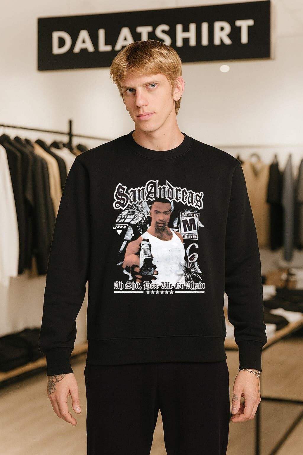San Andreas Grand Theft Auto CJ Ah Shit Here We Go Again shirt