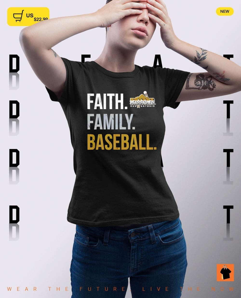 San Antonio Missions Baseball Faith Family Baseball shirt