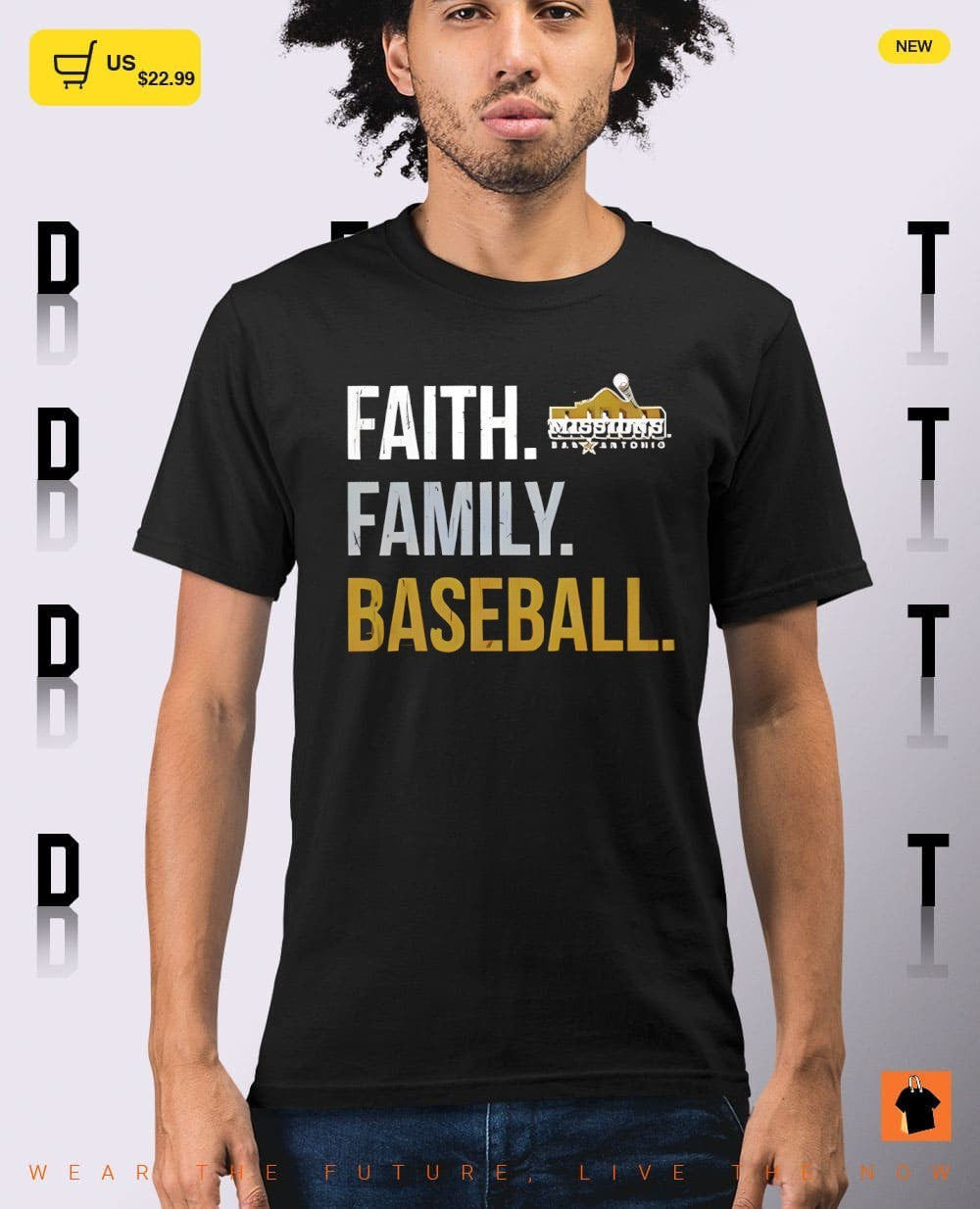 San Antonio Missions Baseball Faith Family Baseball shirt