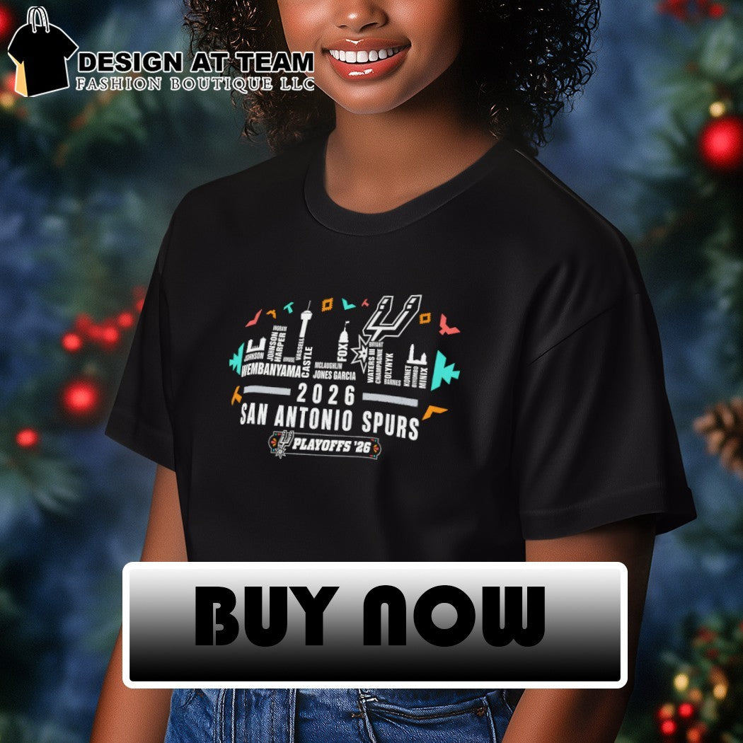 San Antonio Spurs 2026 Playoffs city skyline shirt