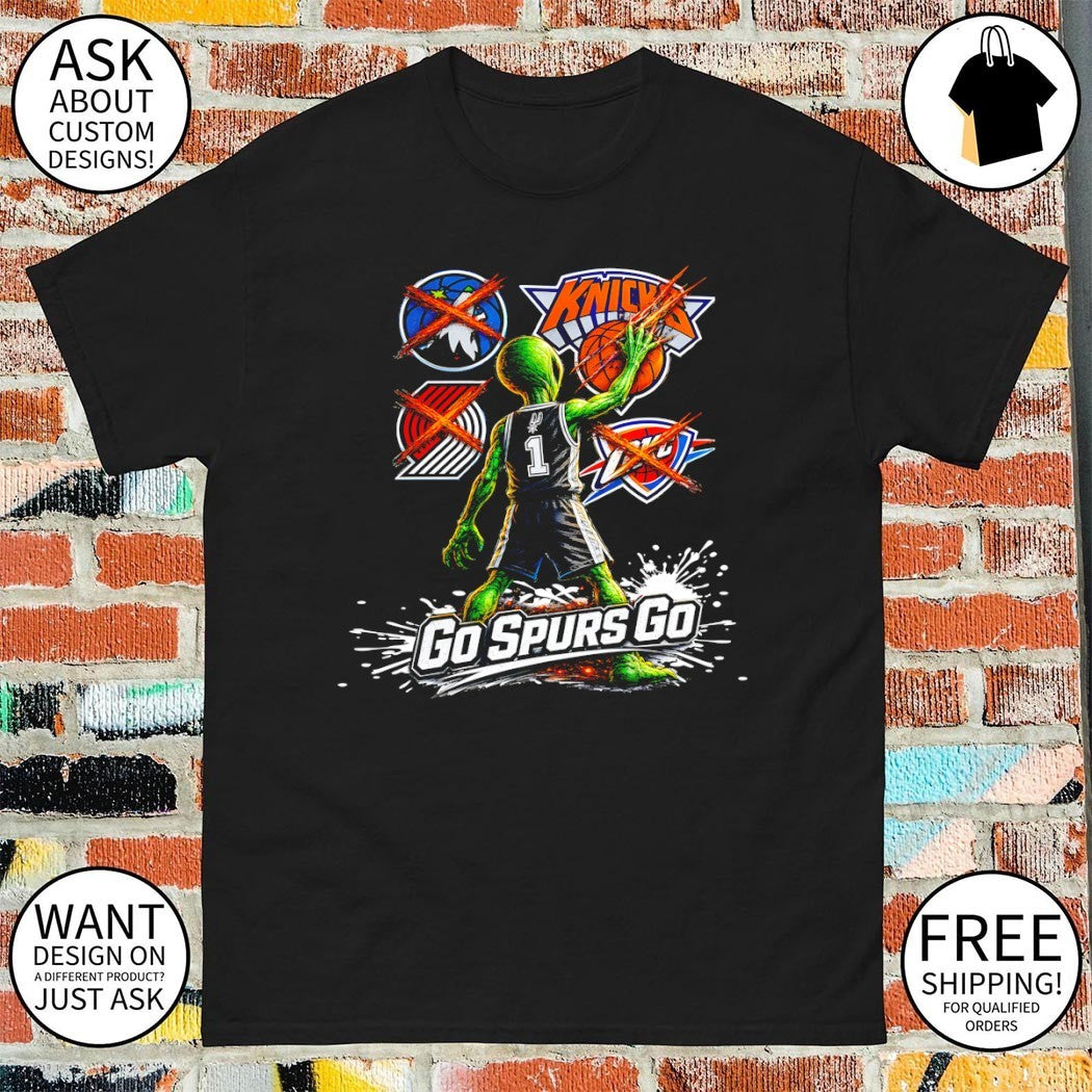 San Antonio Spurs Alien Basketball Logo Rivalry Teams Go Spurs Go shirt