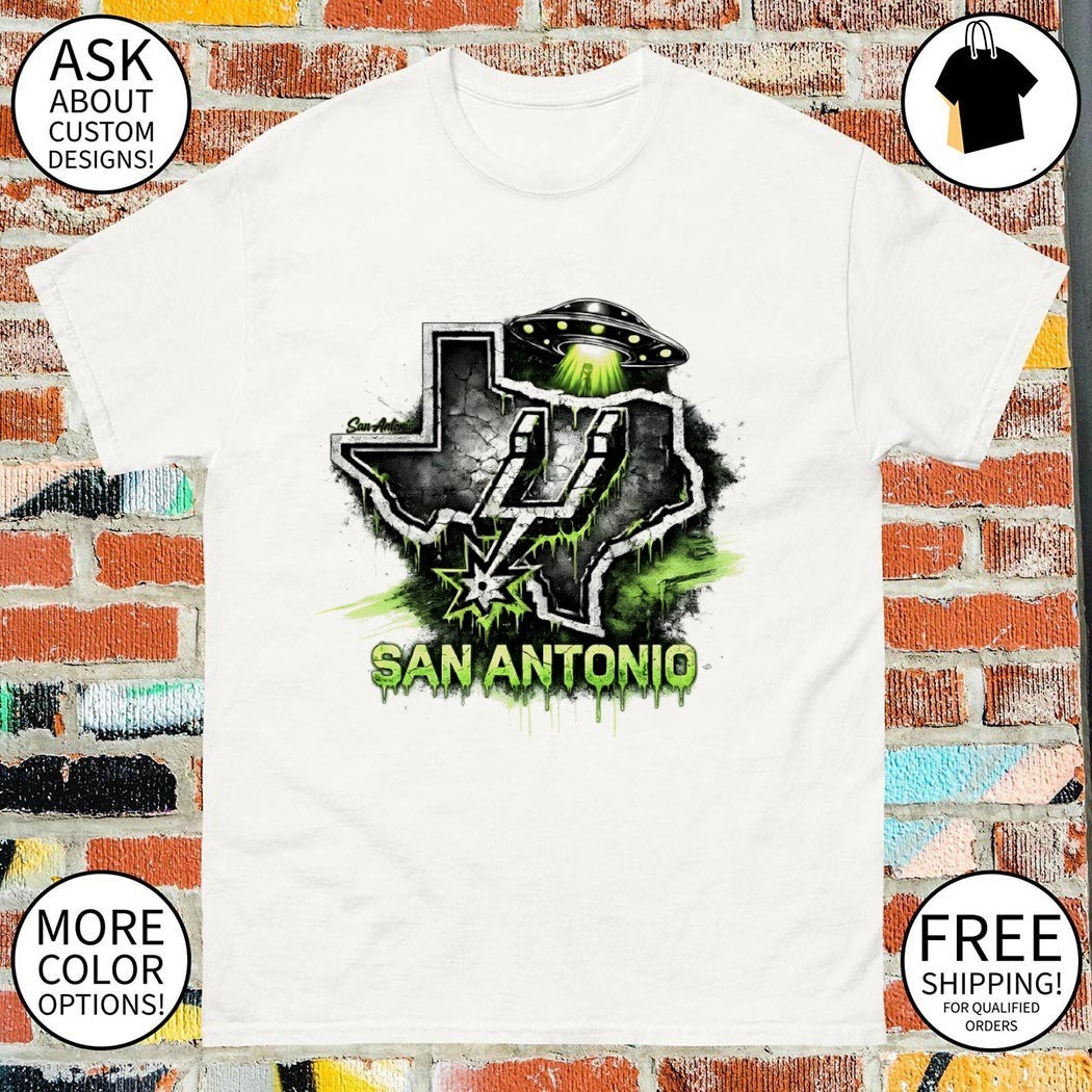 San Antonio Spurs Alien UFO Texas map Basketball 2026 shirt