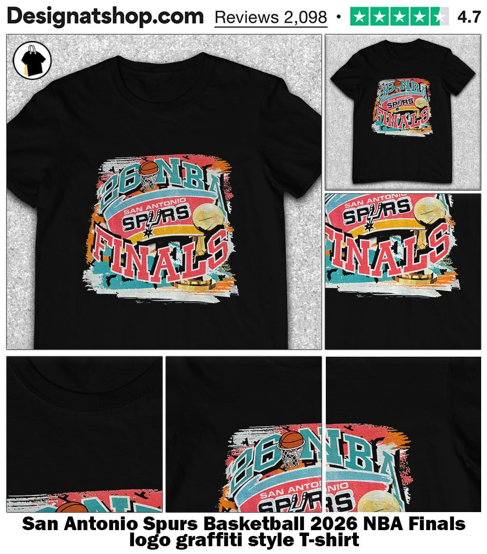 San Antonio Spurs Basketball 2026 NBA Finals logo graffiti style shirt