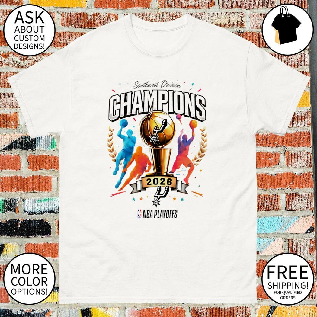San Antonio Spurs Basketball 2026 Southwest Division Champions NBA Playoffs shirt
