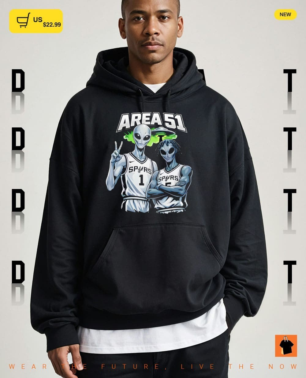 San Antonio Spurs Basketball Aliens Victor Wembanyama and Stephon Castle Area 5 1 shirt