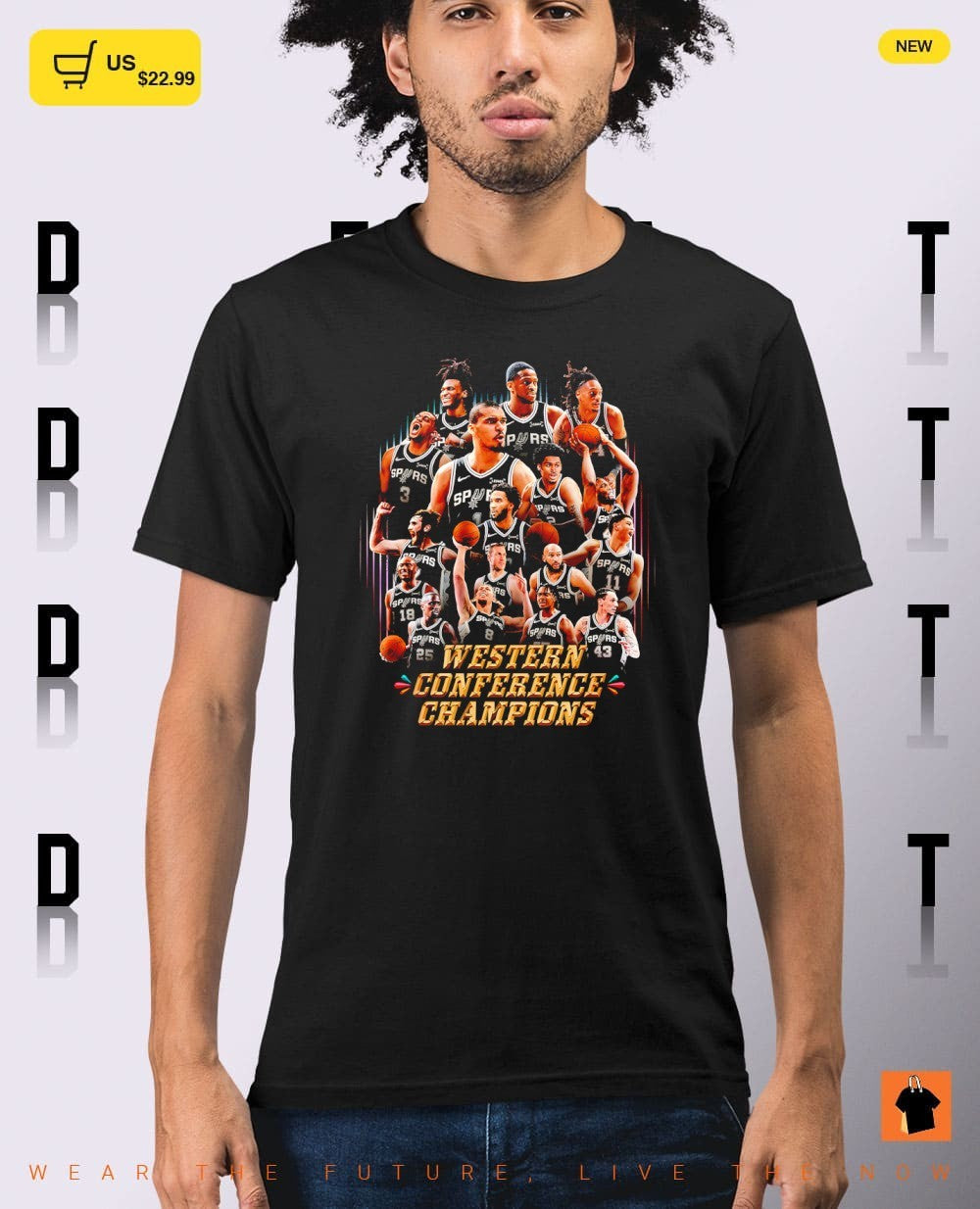 San Antonio Spurs Basketball Big Team Western Conference Champions poster vintage shirt