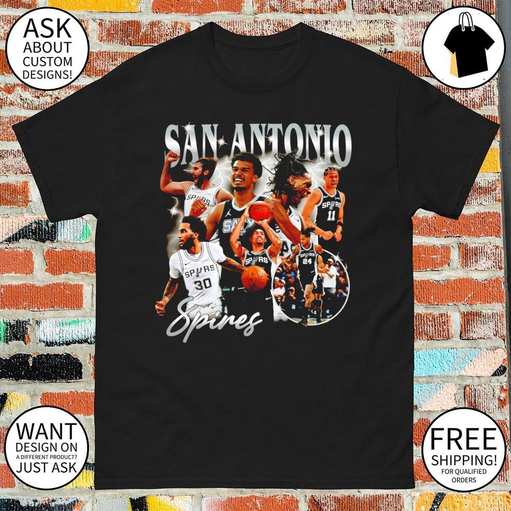 San Antonio Spurs Basketball Collage Vintage Graphic shirt