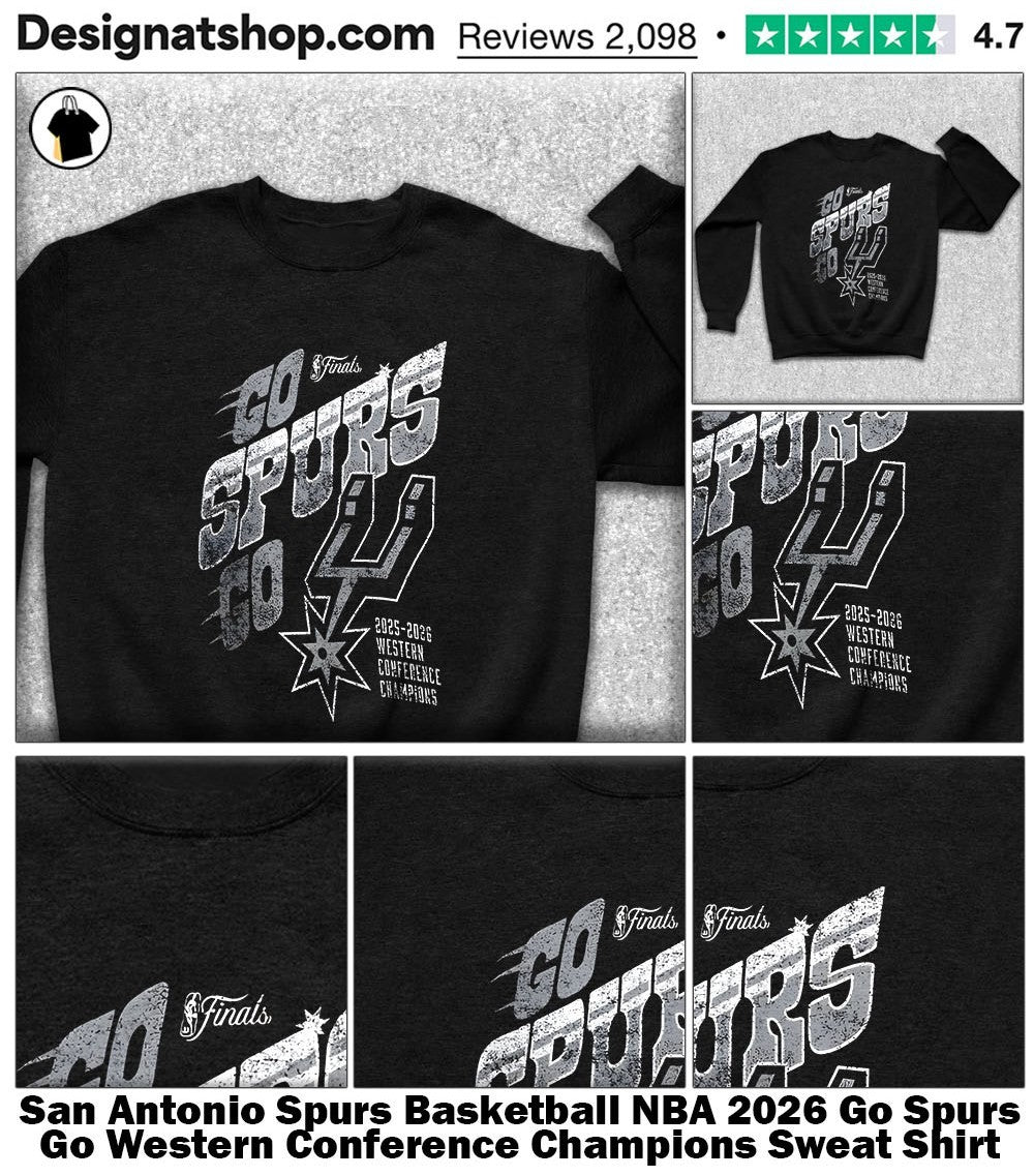 San Antonio Spurs Basketball NBA 2026 Go Spurs Go Western Conference Champions shirt