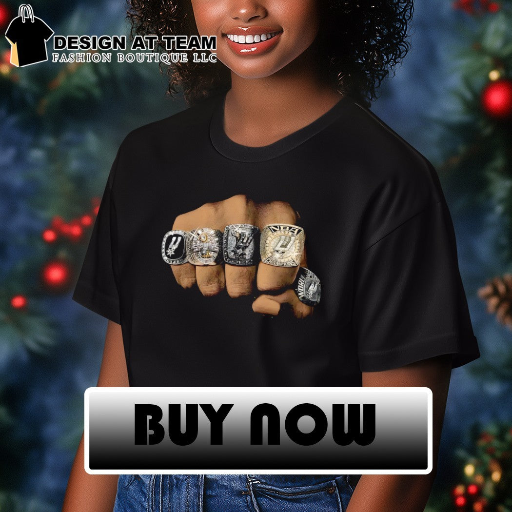 San Antonio Spurs Basketball NBA Champions Rings 2026 NBA shirt
