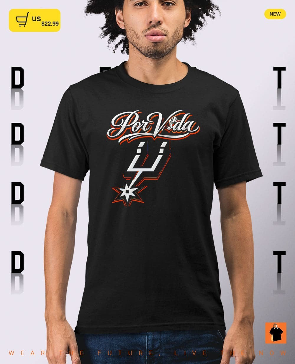 San Antonio Spurs Basketball NBA Sports Fan Featuring Por Vida logo shirt