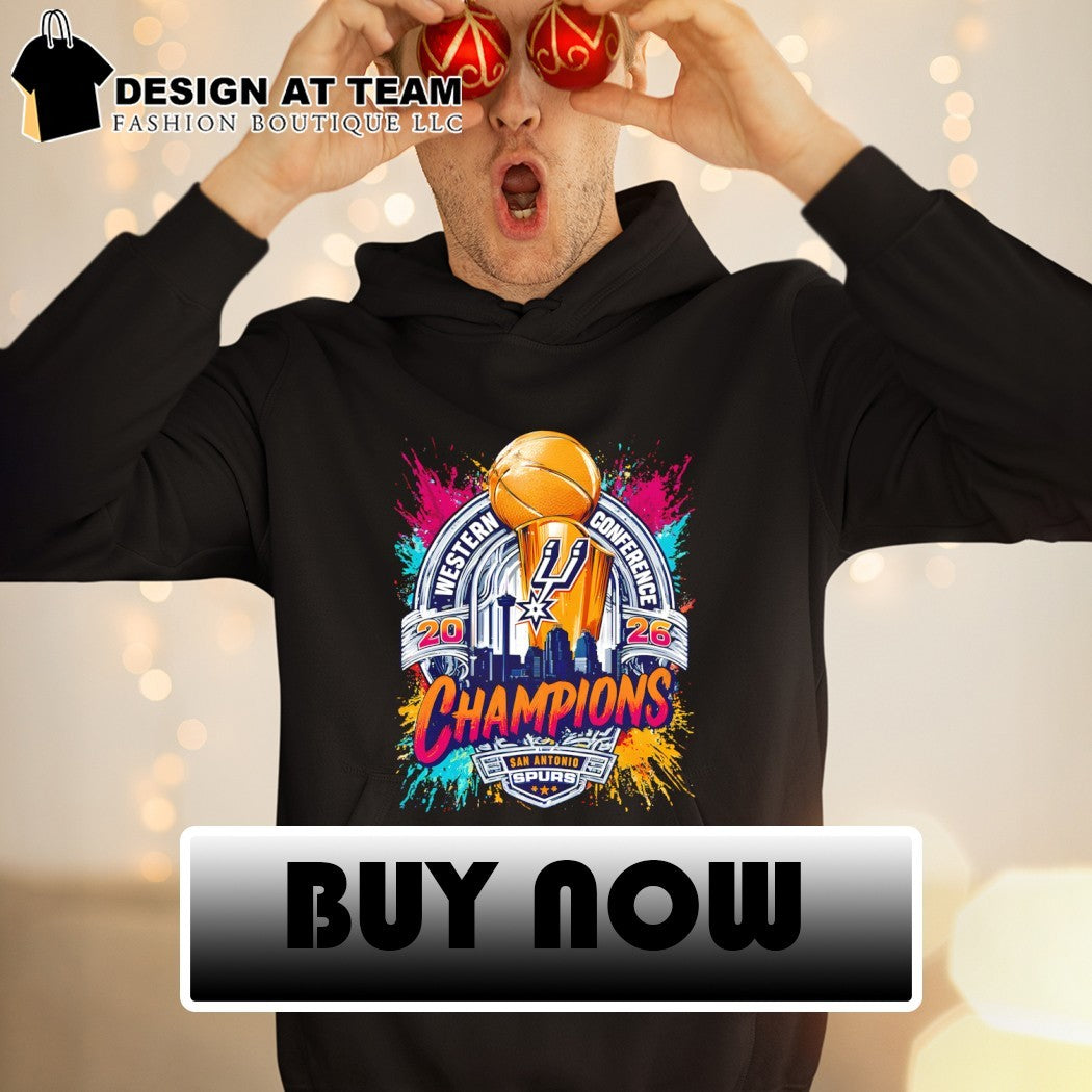 San Antonio Spurs Basketball trophy apparel Western Conference 2026 Champions shirt