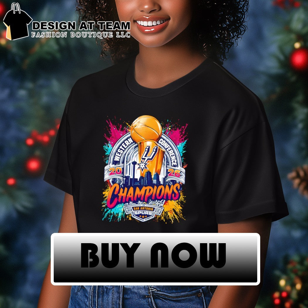 San Antonio Spurs Basketball trophy apparel Western Conference 2026 Champions shirt