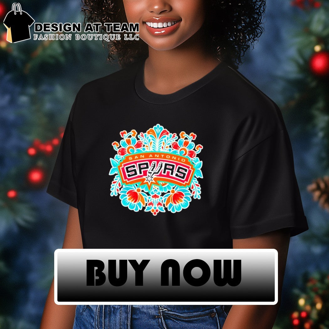 San Antonio Spurs Crazy Hispanic Spurs Basketball flower graphic shirt