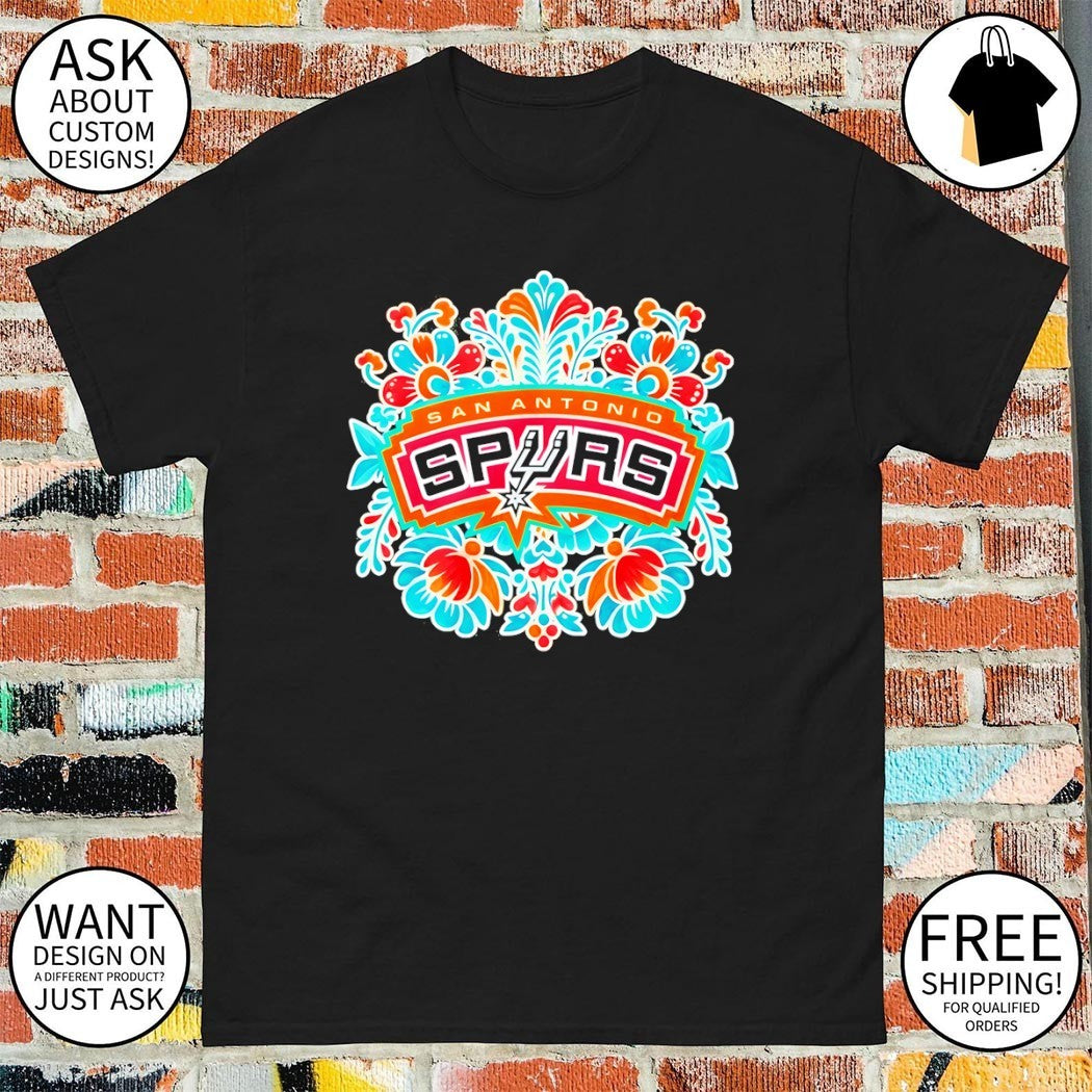 San Antonio Spurs Crazy Hispanic Spurs Basketball flower graphic shirt