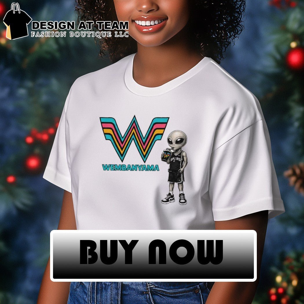 San Antonio Spurs Style Alien Wembanyama drinking shirt