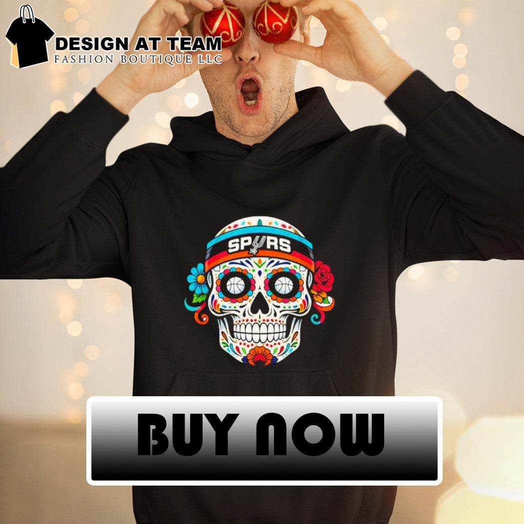San Antonio Spurs Sugar Skull Basketball Calavera shirt
