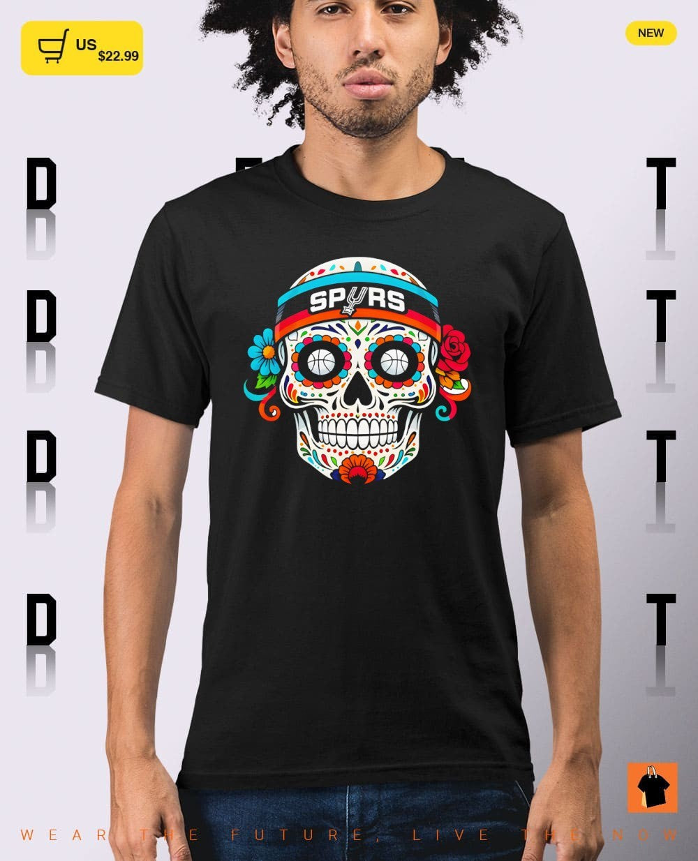 San Antonio Spurs Sugar Skull Flower Basketball Headband Celebration NBA 2026 shirt