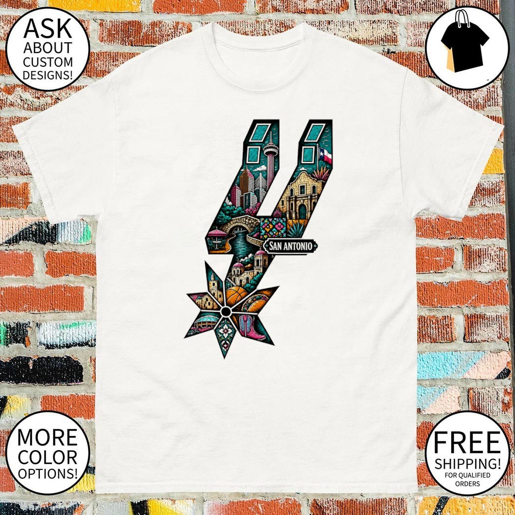 San Antonio Spurs Tower of the Americas Basketball NBA logo shirt