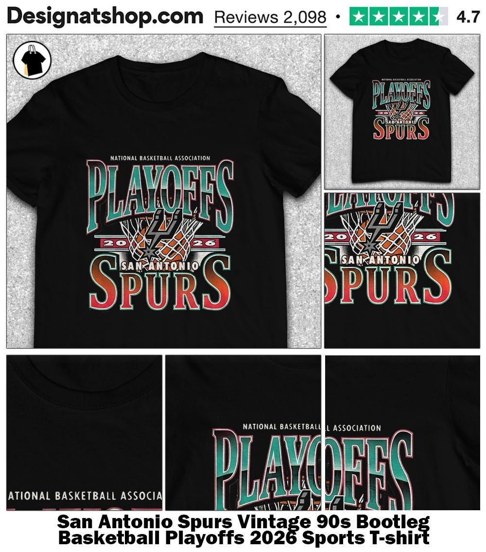 San Antonio Spurs Vintage 90s Bootleg Basketball Playoffs 2026 Sports shirt