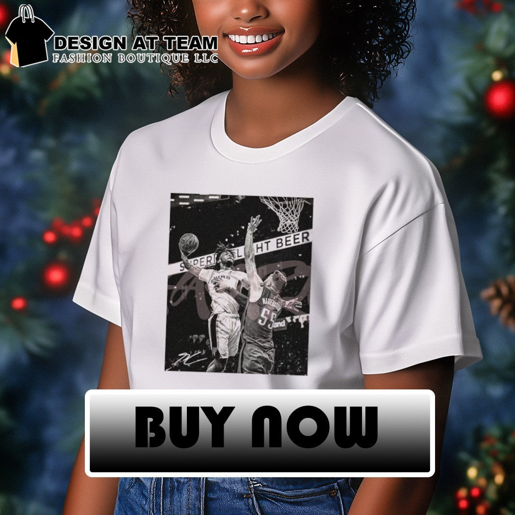 San Antonio Spurs basketball Hartenstein 55 player action photo sport fan shirt