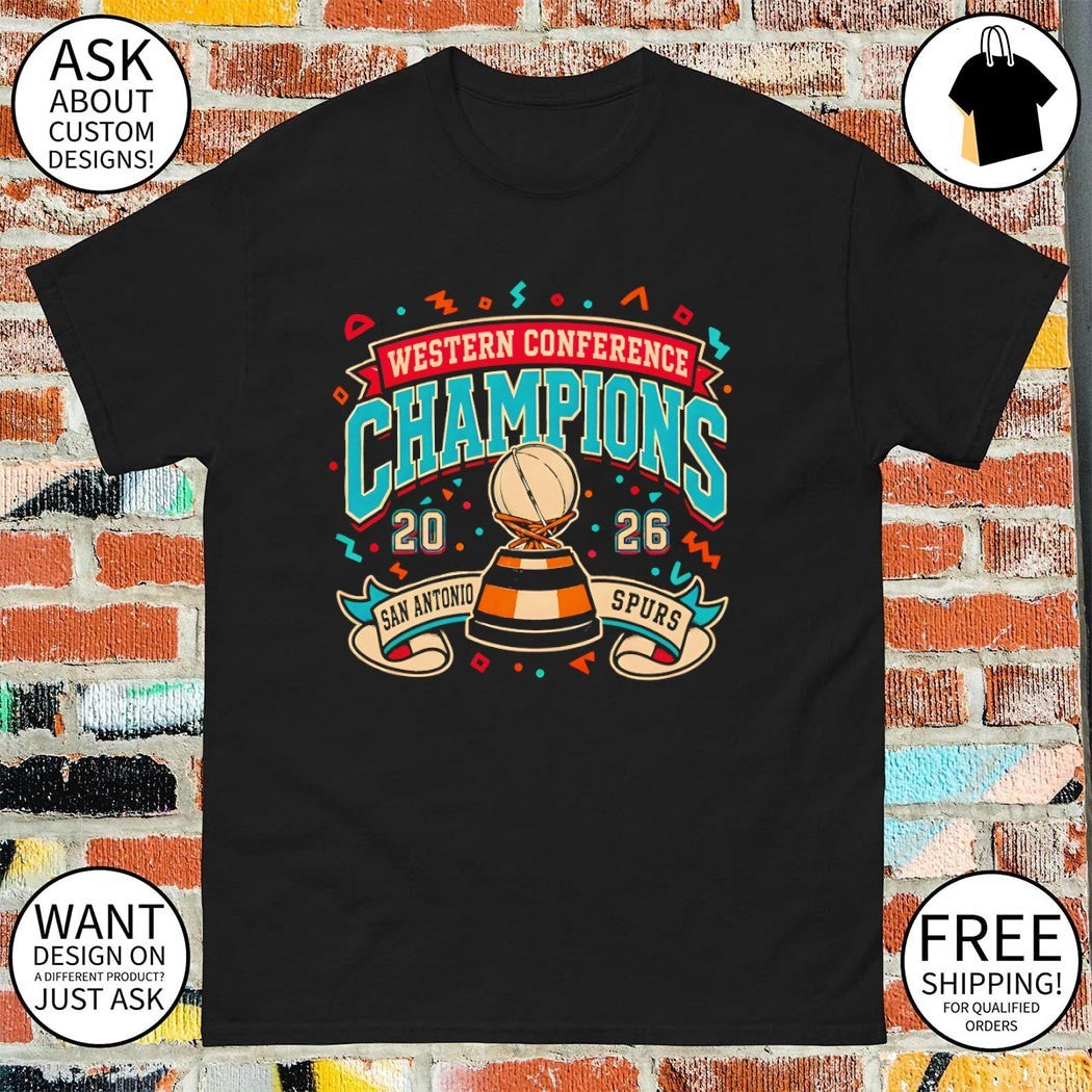 San Antonio Spurs basketball apparel Western Conference Champions 20 26 tee shirt