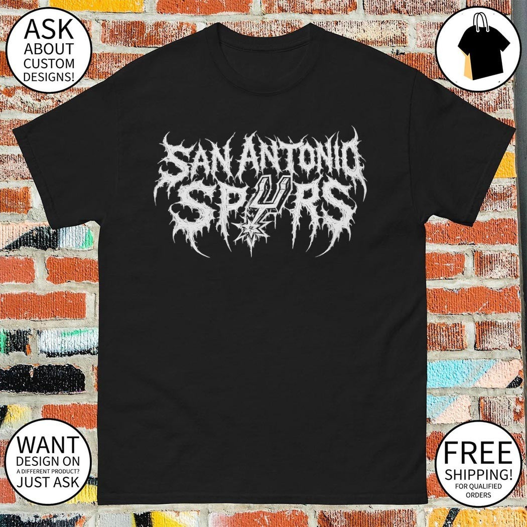 San Antonio Spurs heavy metal Basketball parody shirt