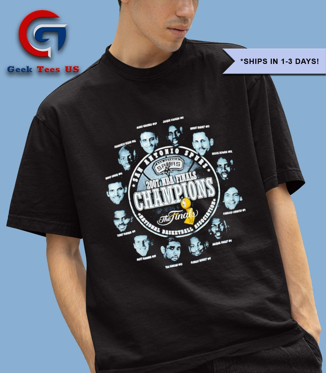 San Antonio Spurs player Majestic 2007 NBA Finals Champions shirt
