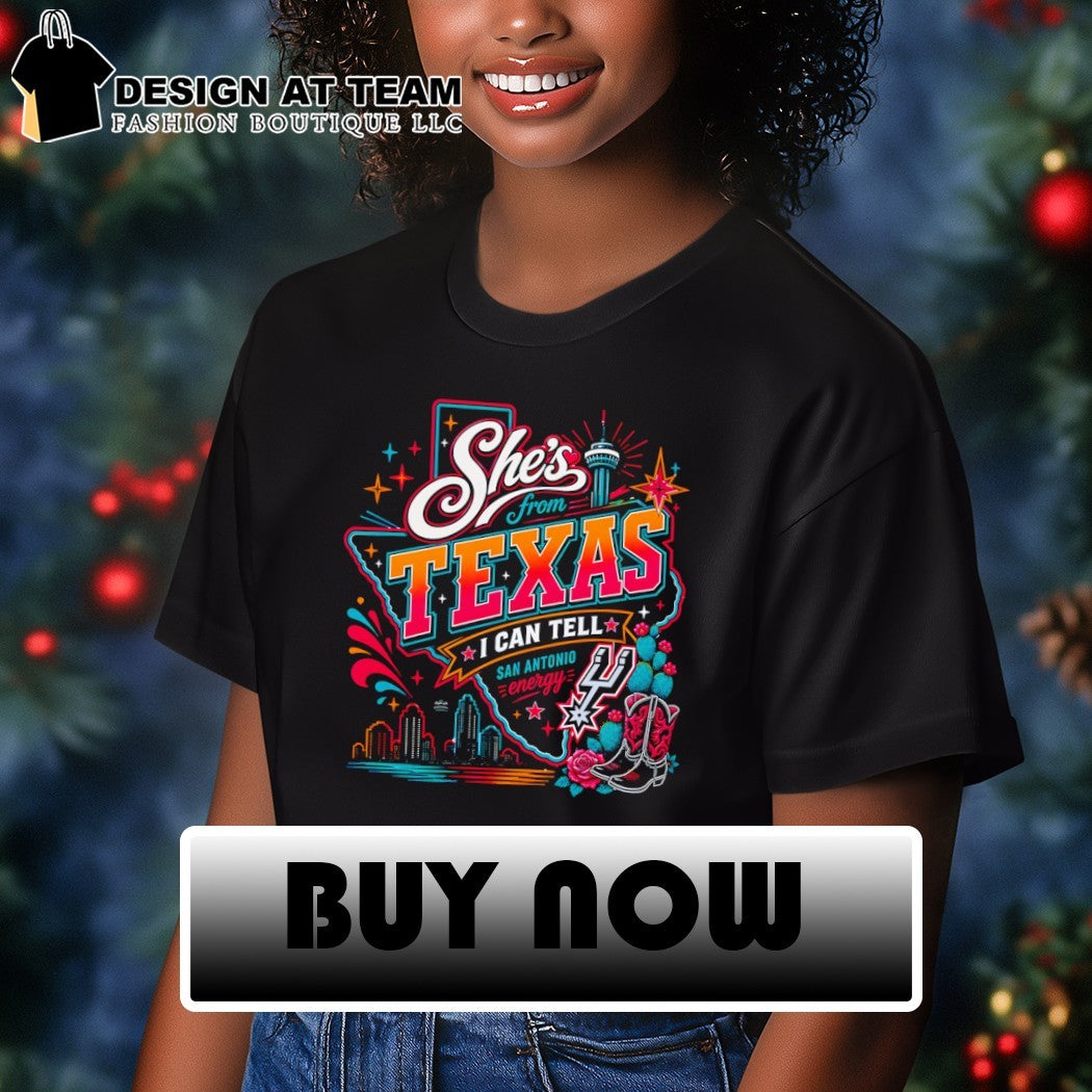 San Antonio Texas boots and cactus She’s from Texas I can tell energy shirt