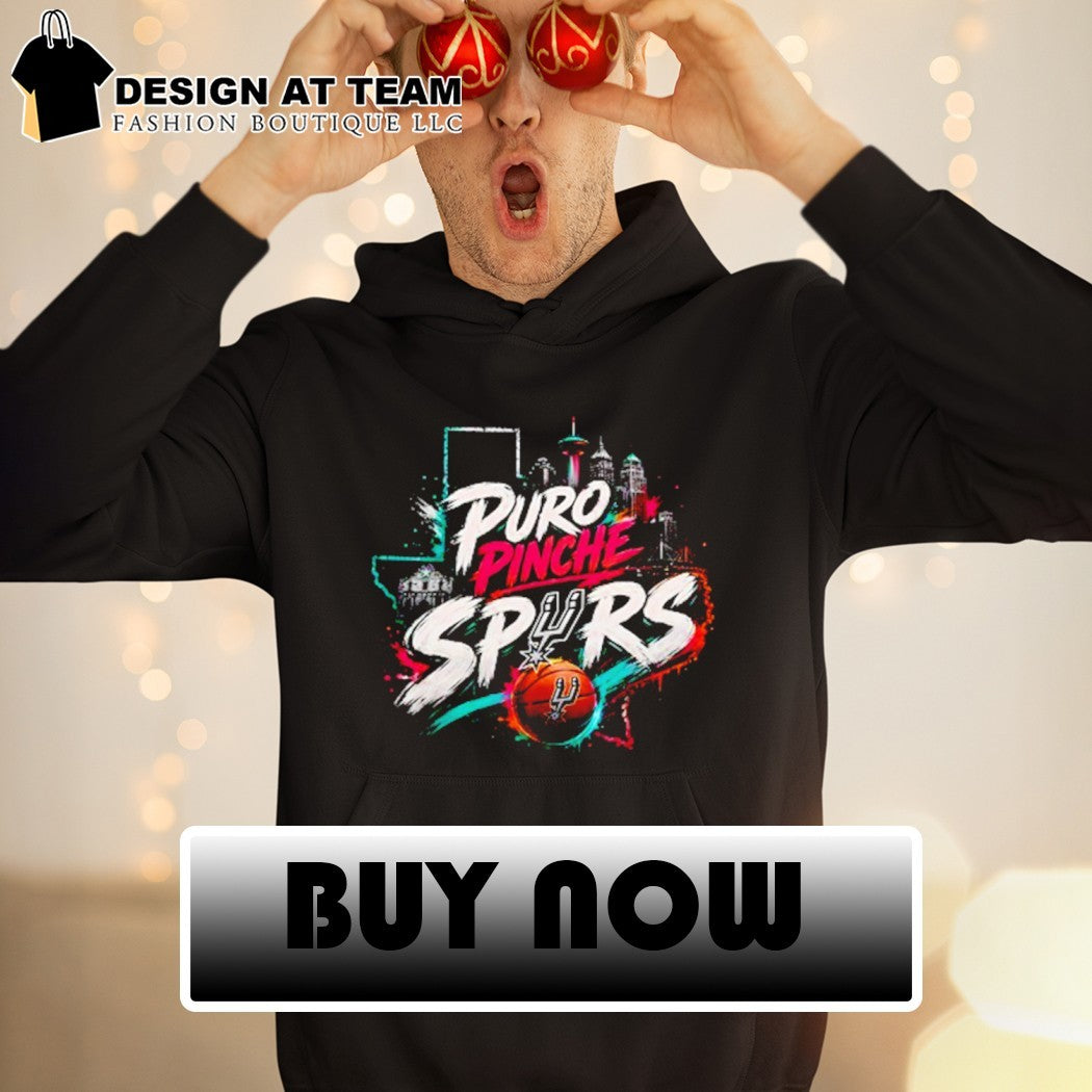 San Antonio basketball team Puro Pinche Spurs Texas Alamo skyline jersey cotton shirt