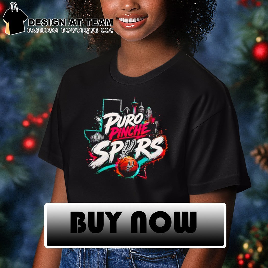 San Antonio basketball team Puro Pinche Spurs Texas Alamo skyline jersey cotton shirt